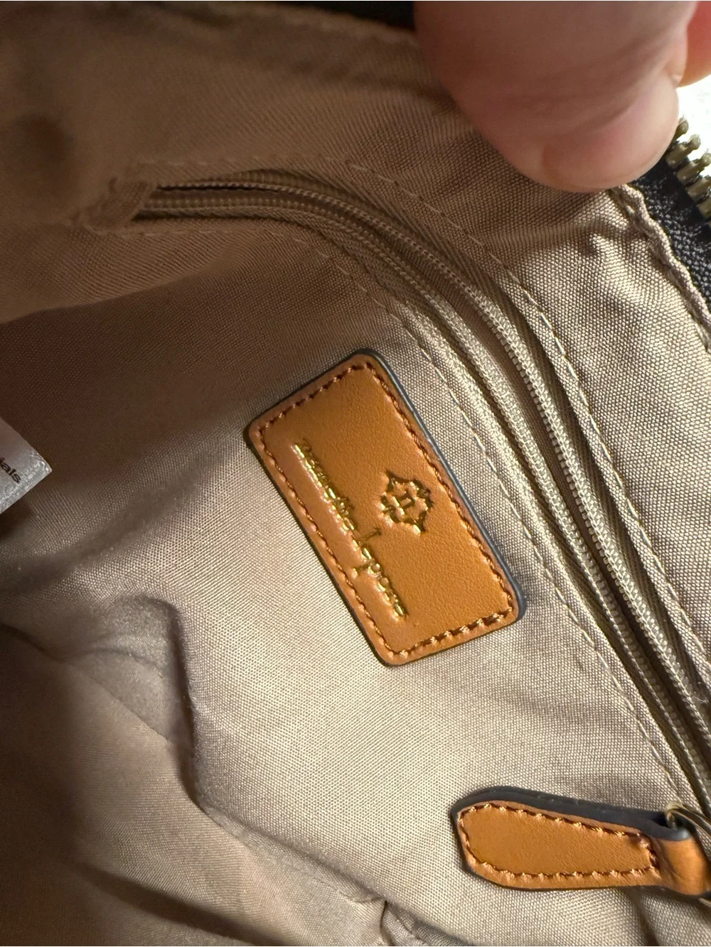 Nanette Lepore Brown Monogram Canvas Shoulder Bag